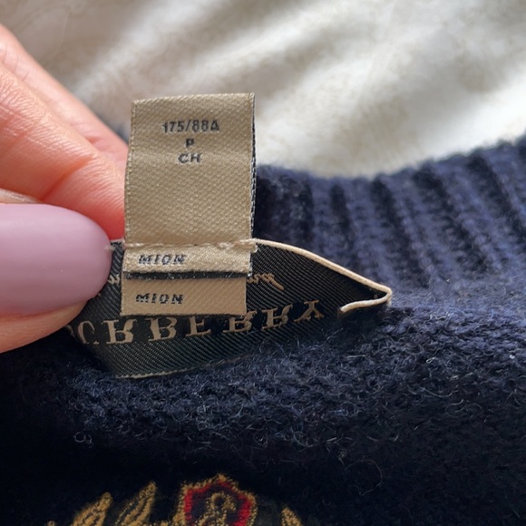 Pull de cachemire marine Burberry - Picture 5 of 5